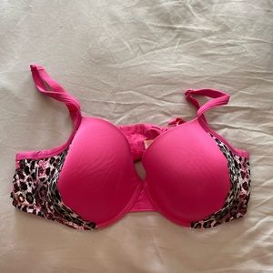 Pink with leopard Bra